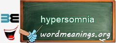 WordMeaning blackboard for hypersomnia